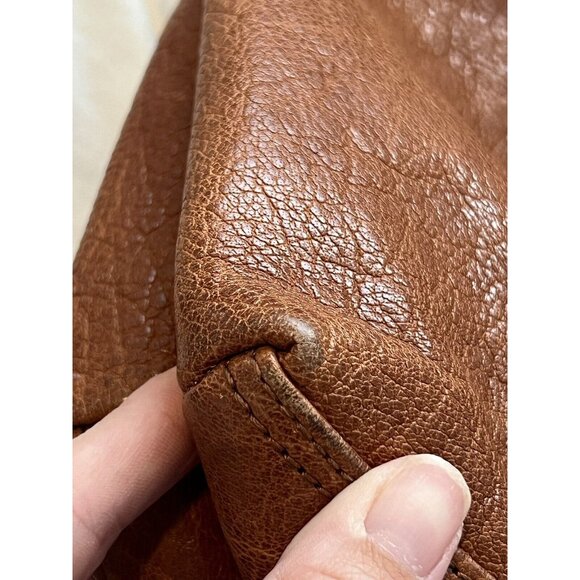 Spikes and Sparrow Genuine Leather Handbag Shoulder Bag Tan Brown Tote - Picture 14 of 16